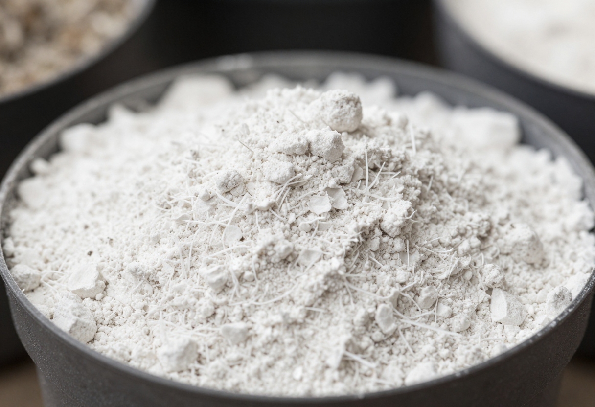 A close-up of white mineral crust on the surface of the growing medium in a small plant pot