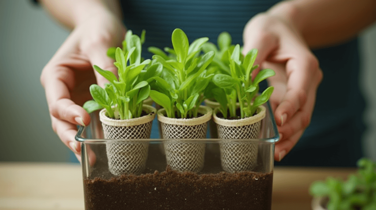 Growing Food Without Dirt? A Jar of Lettuce and Basil.